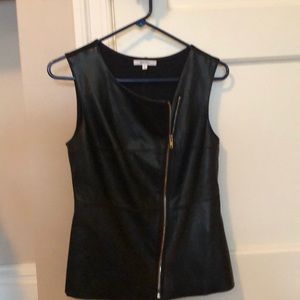 Bailey44 zip front vegan leather vest.